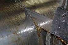 Sawing Block with 601 Series band saw blade
